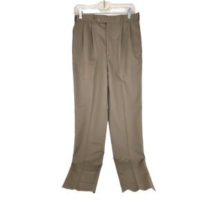 Pierre Cardin Wool Blend Pleated Pants Men's XL 30 x 34 Light Brown EUC Office